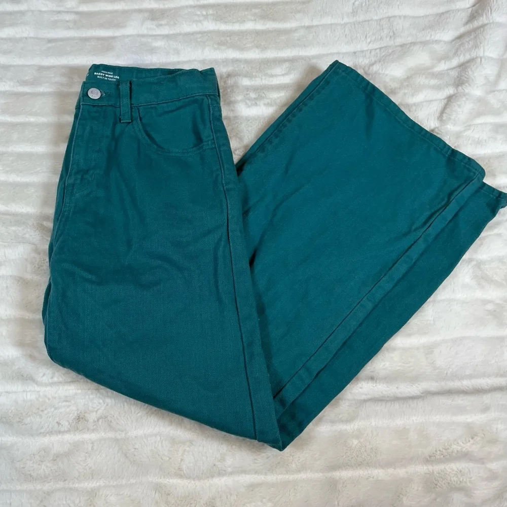 Disneybound Ariel Teal High Rise Baggy Wide Leg Fall Girls 14 Jeans School Solid